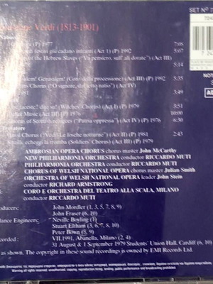 Verdi Overtures & Choruses I CD αχρησιμοποίητο, κλασική