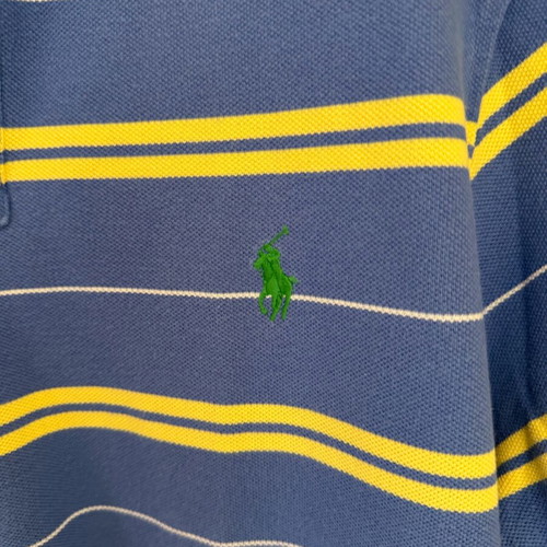 Ralph Lauren polo shirt size M like new, blue and yellow
