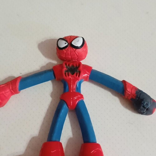 Play Doh Hasbro Spider-Man and Captain America figures two pieces used