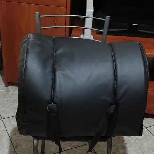 PQP Leather Pet Carrier like new, black and red