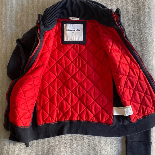 Abercrombie & Fitch boys' hoodie used, blue with red interior