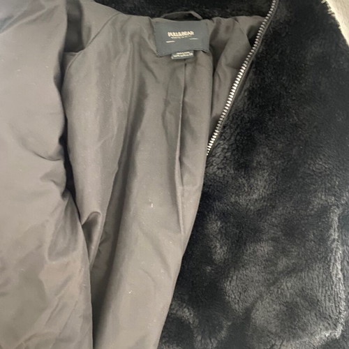 Pull & Bear black medium fur jacket like new