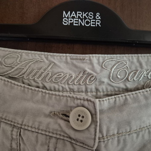 Beige jeans pants used, relaxed fit, Marks & Spencer, size L