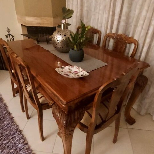 Dining table and buffet restored, like new