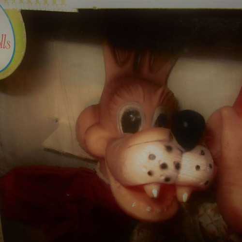 Plastic puppet theater figures The Three Little Pigs 70s new