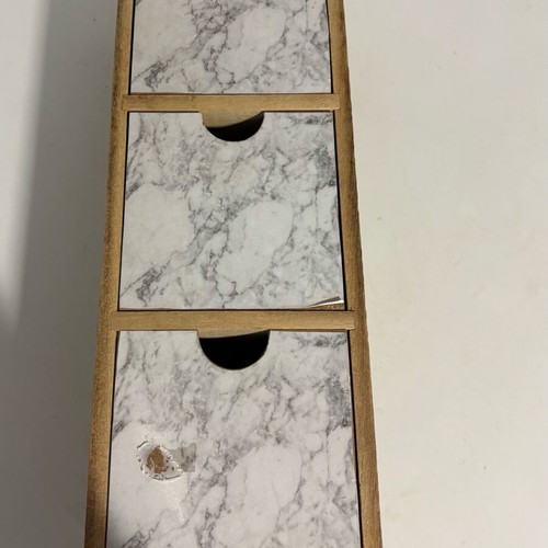 Wooden drawer organizer with 3 drawers