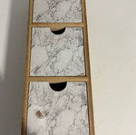 Wooden drawer organizer with 3 drawers