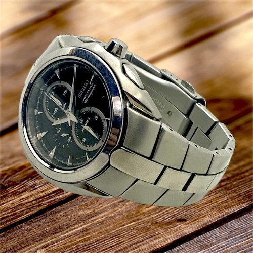 Seiko Arctura chronograph used, waterproof 100m, 48mm
