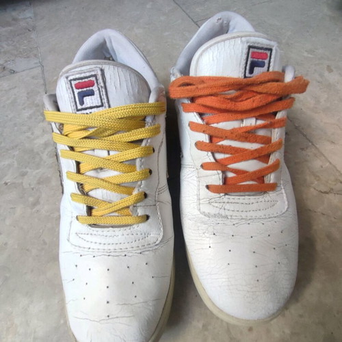Fila sneakers white used, leather, size 43, vintage look