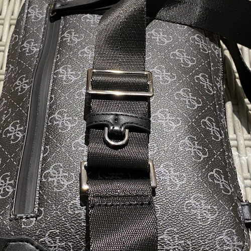 Guess Monogram Crossbody Bag, Limited Edition, dark grey