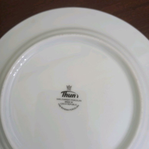 Thun porcelain pasta plate set new, complete