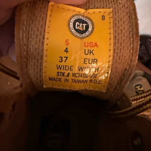 CAT boots size 37 like new, leather brown