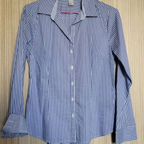 H&M women's shirt like new, striped blue-white, size 40