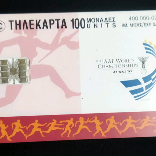 Collectible phone cards 2 new, 1997 world athletics championship and AIDS campaign