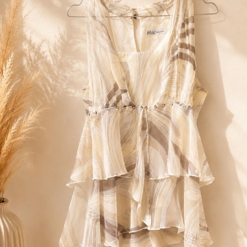 Arte Maxima by Makis Tselios Elegant top, beige and brown