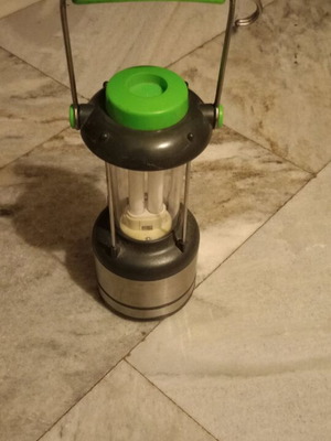 Camping battery lamp used