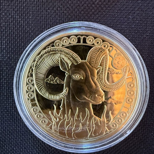 Collectible Gold-Plated Zodiac Coins Set of 12 Astrological Signs New