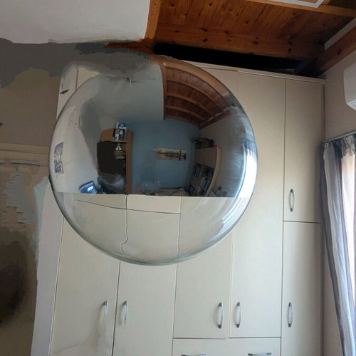 Ceiling light new with mirror and transparent design
