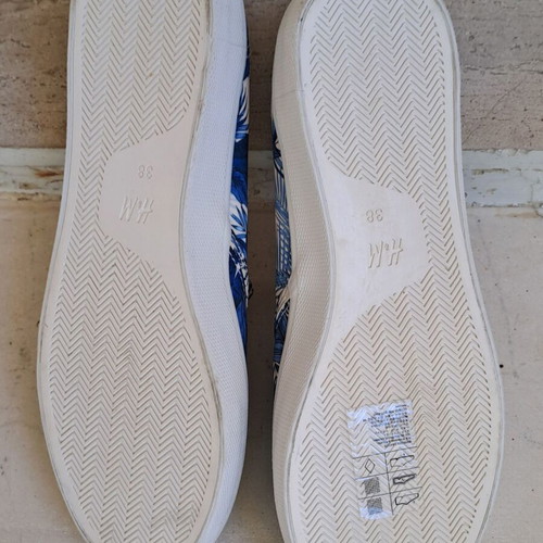 H&M women's floral shoes like new, espadrilles size 38