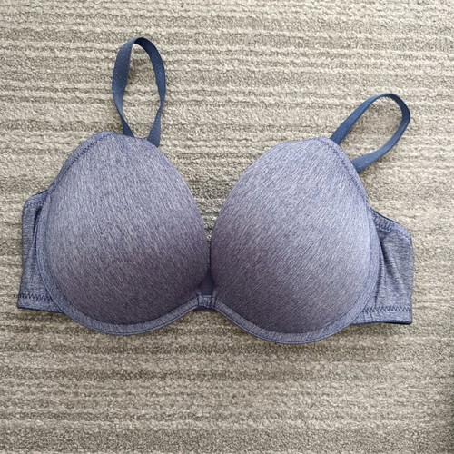 C cup bra jean design like new, blue