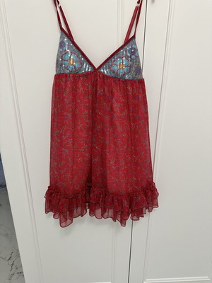 Denny Rose mini dress like new, fuchsia watermelon color, size S