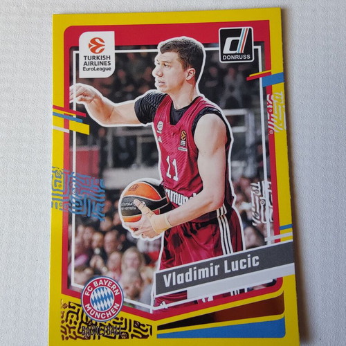 Vladimir Lucic Card 2023-24 Panini-Donruss Euroleague Basketball Yellow Flood new