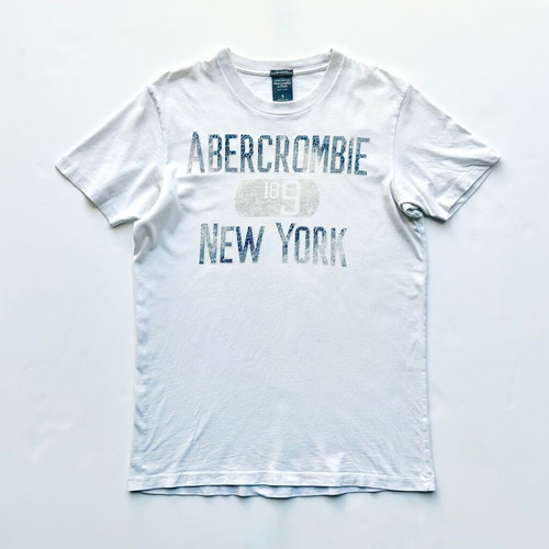 Abercrombie & Fitch Men's Muscle Fit T-shirt Size S White Like New