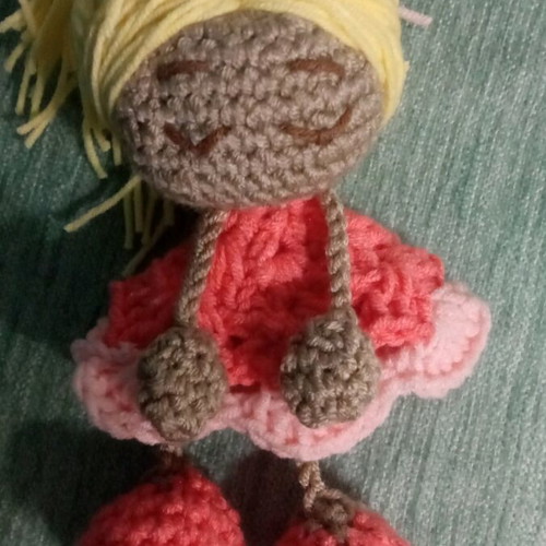Handmade Amigurumi Doll unique creation, 16 cm