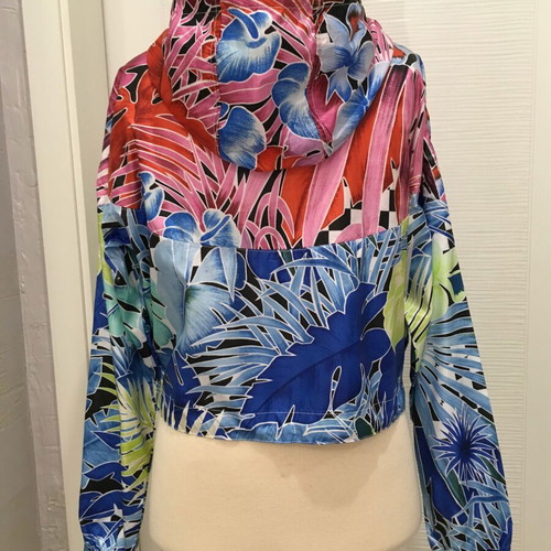 Nike Palm Tree Jungle Rain Forest Windbreaker Jacket XS New, Colorful