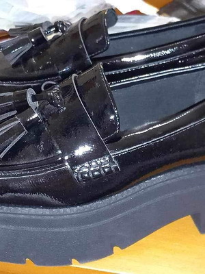 Zara shoes new black leather size 39.5