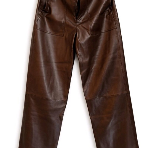 Zara leather pants like new, brown, size M
