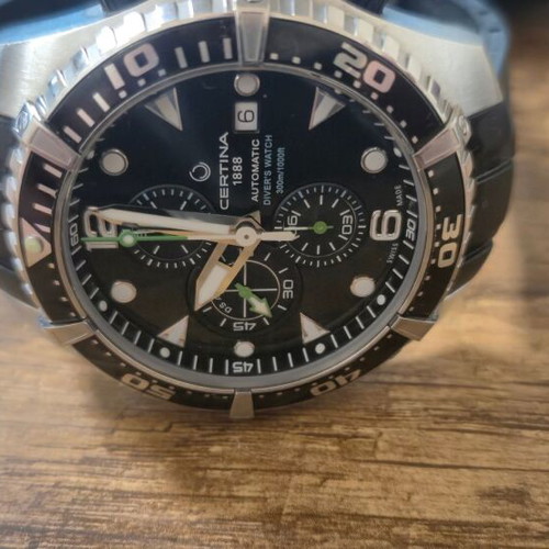 Certina DS Action Automatic Chronograph men's watch like new, black