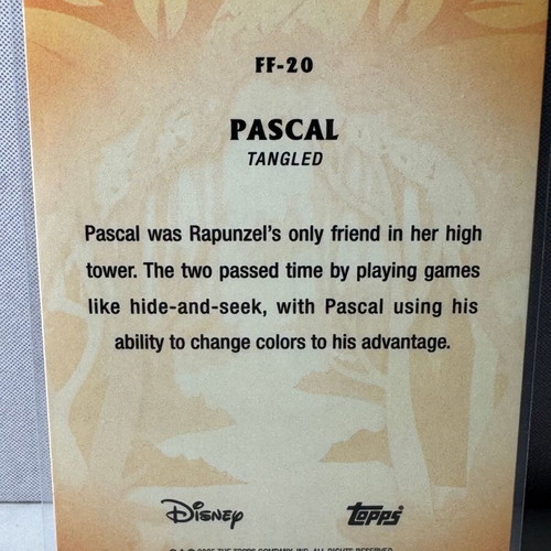2025 Topps Disney Wonder Pascal #FF-20 Gold Foil card new