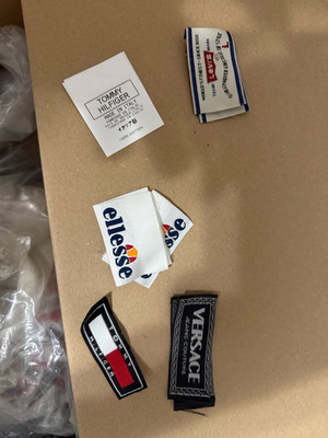 Branded labels Burberry Ellesse Tommy Hilfiger Levi’s Versace Jeans Giafranco Ferre new