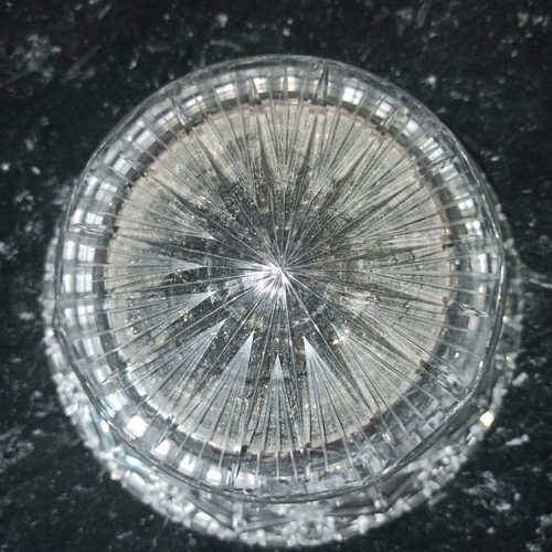 Crystal vase bowl vintage used, 25 cm diameter