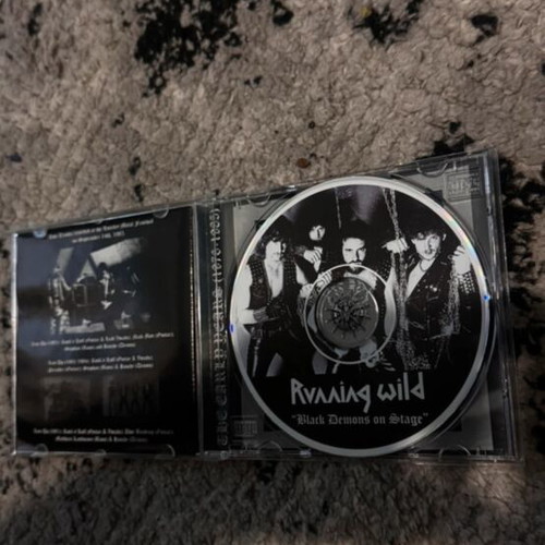 Running Wild Black Demons On Stage CD like new, heavy speed metal