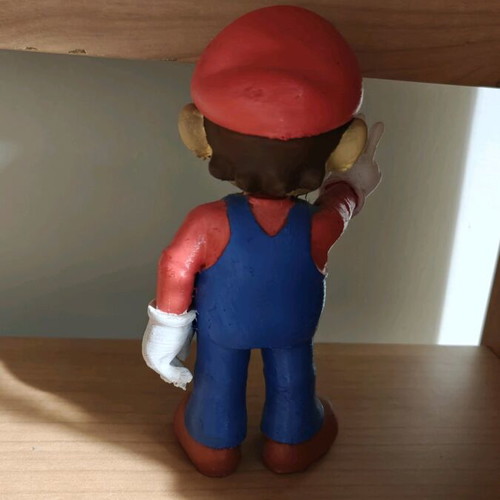 Super Mario figure like new handmade painted