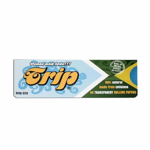 Trip Clear Cellulose King Size rolling papers new, 40 sheets