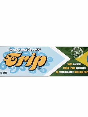 Trip Clear Cellulose King Size rolling papers new, 40 sheets