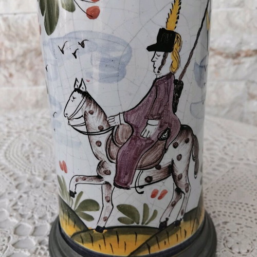 Baroque cup made of faience like new, authentic 1800s antique