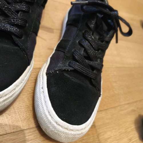 Sneakers Zara TRF Woman size 38 used, black with glitter laces