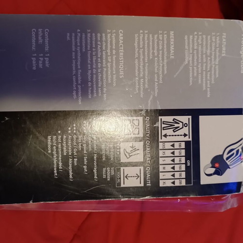 Football shin guards new, size large
