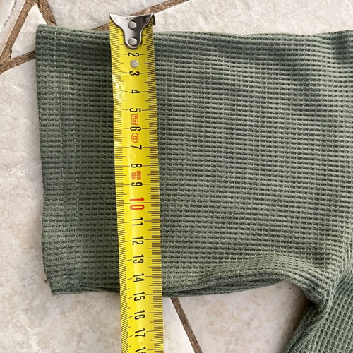 Oversized khaki waffle knit T-shirt, M/L