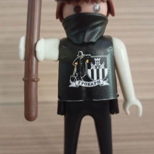 Playmobil PAOK Fan Figure like new with team flag