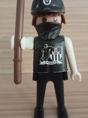 Playmobil PAOK Fan Figure like new with team flag