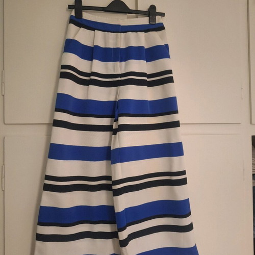 Striped culotte with wide legs like new