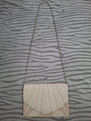 Evening clutch bag, beige