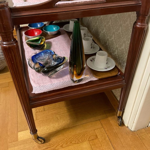 Saridis wheeled bar cart like new