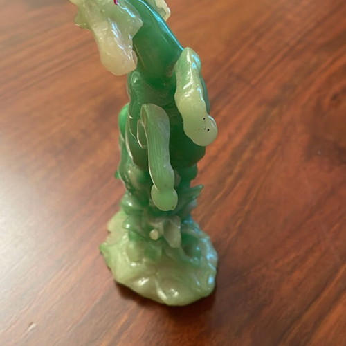 Green Faux Jade Horse like new, resin