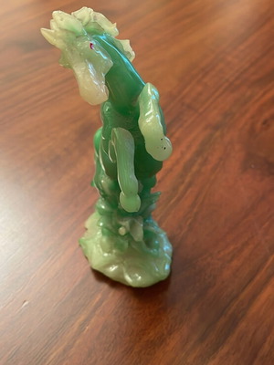 Green Faux Jade Horse like new, resin